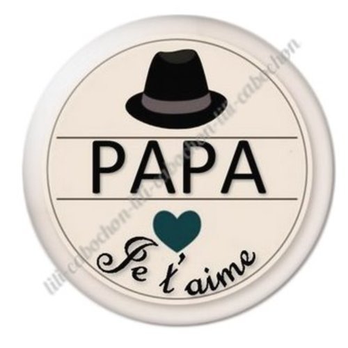 Cabochon résine à coller 25 mm  papa ab62