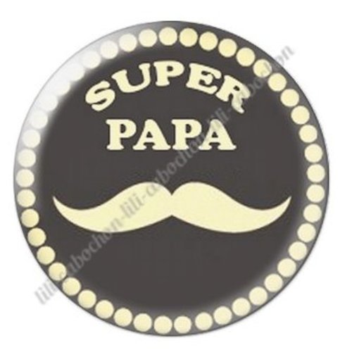 Cabochon résine à coller 25 mm  papa ab63