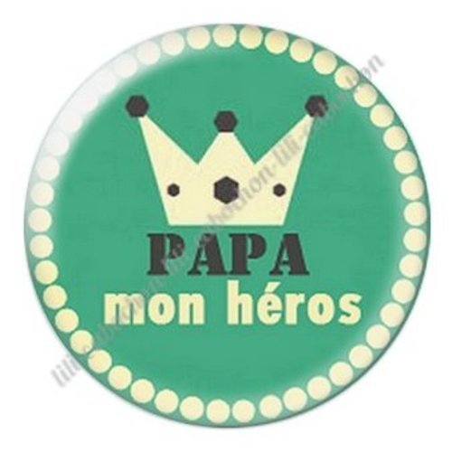 Cabochon résine à coller 25 mm  papa ab66