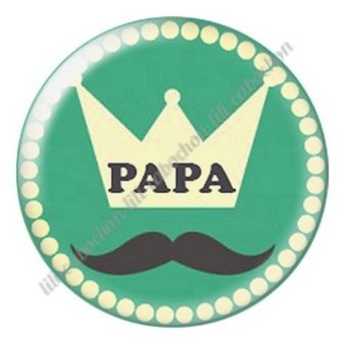 Cabochon résine à coller 25 mm  papa ab69