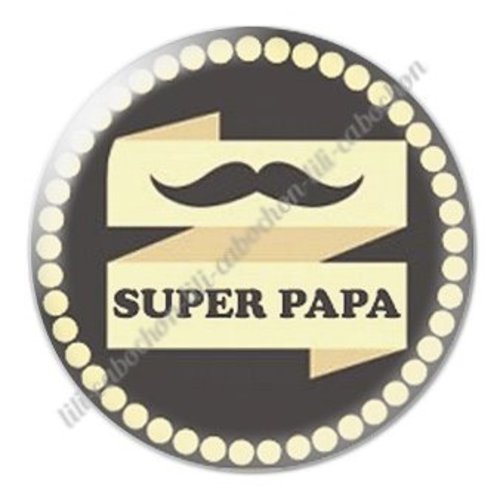 Cabochon résine à coller 25 mm  papa ab74