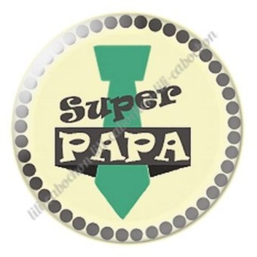 Cabochon résine à coller 25 mm  papa ab75