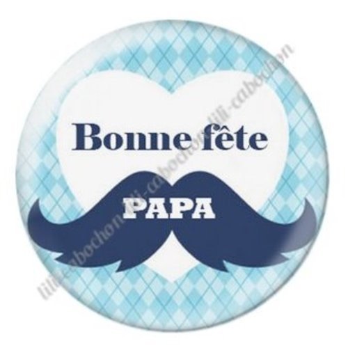 Cabochon résine à coller 25 mm  papa ab76