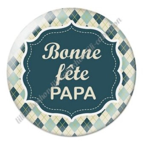 Cabochon résine à coller 25 mm  papa ab78