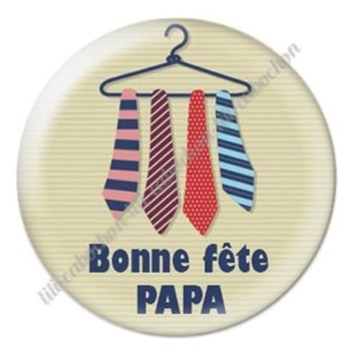 Cabochon résine à coller 25 mm  papa ab79