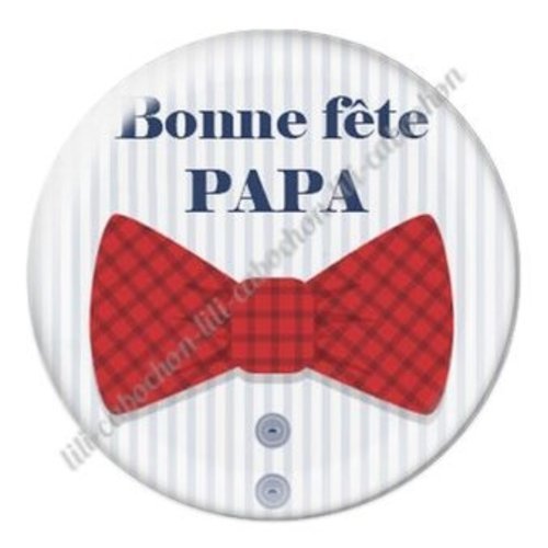 Cabochon résine à coller 25 mm  papa ab80