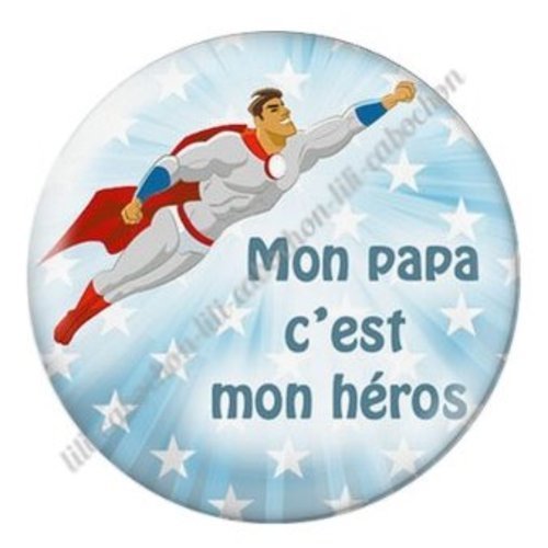 Cabochon résine à coller 25 mm  papa ab81