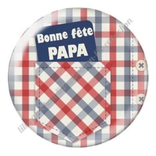 Cabochon résine à coller 25 mm  papa ab82