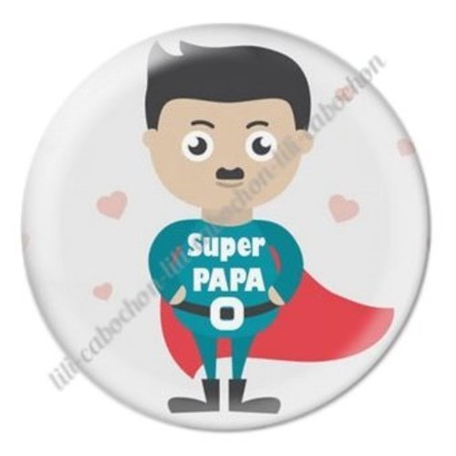 Cabochon résine à coller 25 mm  papa ab83