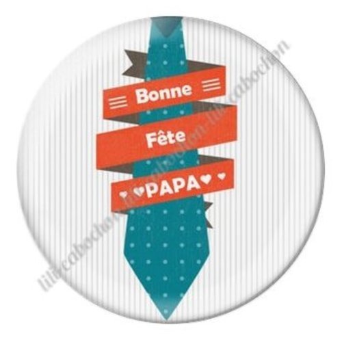 Cabochon résine à coller 25 mm  papa ab85