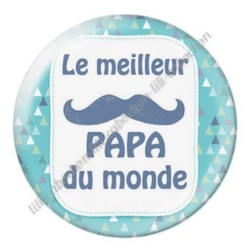 Cabochon résine à coller 25 mm  papa ab90