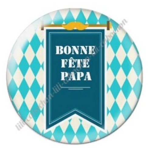 Cabochon résine à coller 25 mm  papa ab92