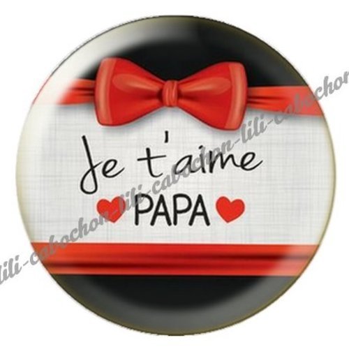 Cabochon résine à coller 25 mm  papa bb1