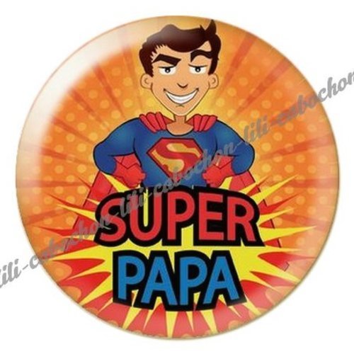 Cabochon résine à coller 25 mm  papa bb2