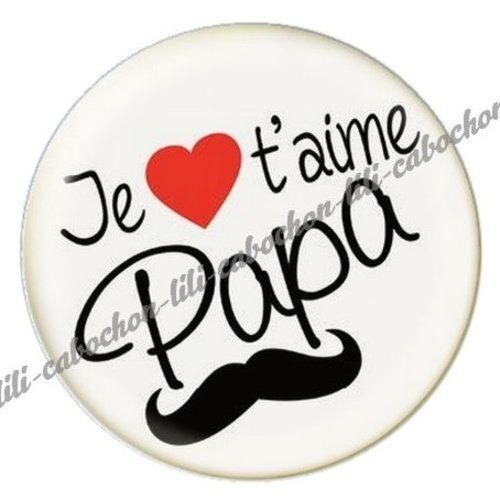 Cabochon résine à coller 25 mm  papa bb4