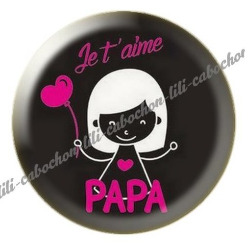 Cabochon résine à coller 25 mm  papa bb6