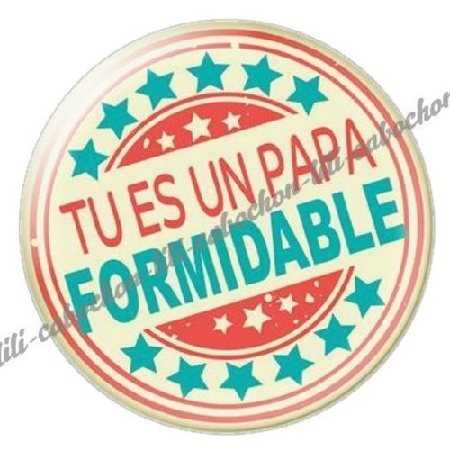 Cabochon résine à coller 25 mm  papa bb7