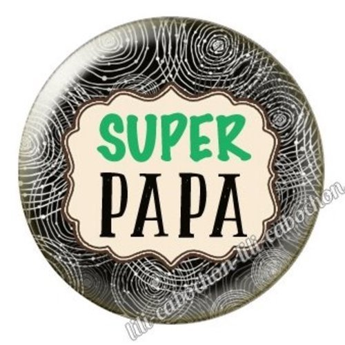 Cabochon résine à coller 25 mm  papa bb14