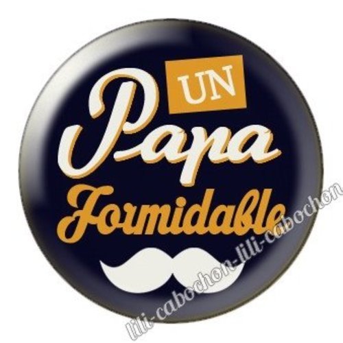 Cabochon résine à coller 25 mm  papa bb33