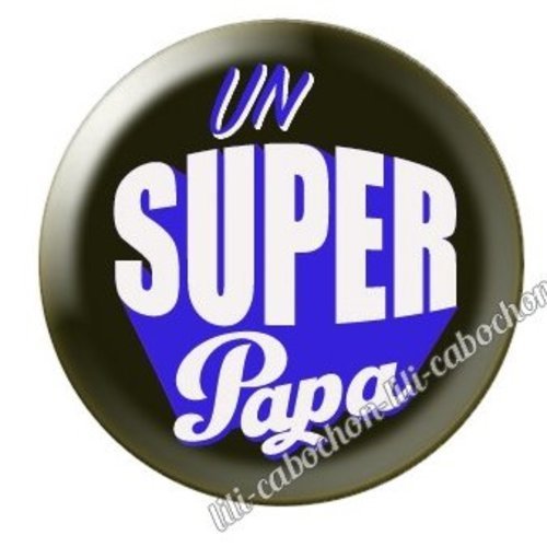 Cabochon résine à coller 25 mm  papa bb37