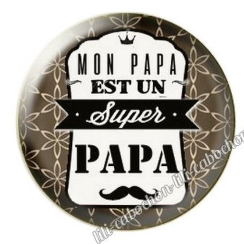 Cabochon résine à coller 25 mm  papa db4