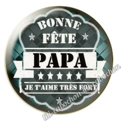 Cabochon résine à coller 25 mm  papa db7