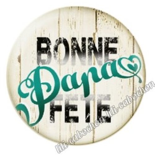 Cabochon résine à coller 25 mm  papa db12