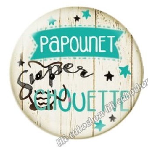 Cabochon résine à coller 25 mm  papa db19