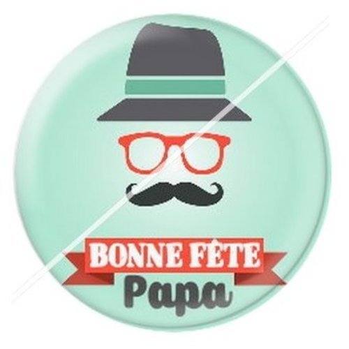 Cabochon résine à coller 25 mm  papa pa3