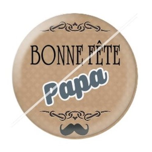 Cabochon résine à coller 25 mm  papa pa5