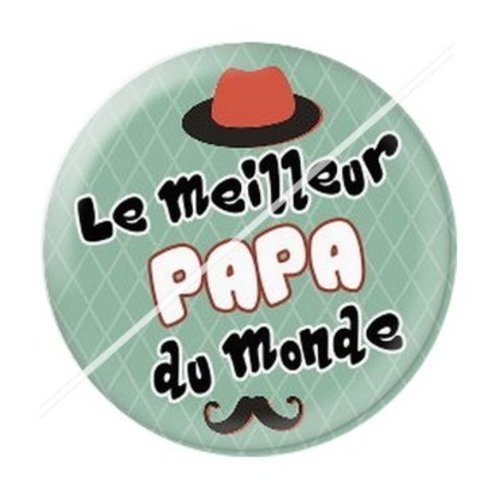 Cabochon résine à coller 25 mm  papa pa6