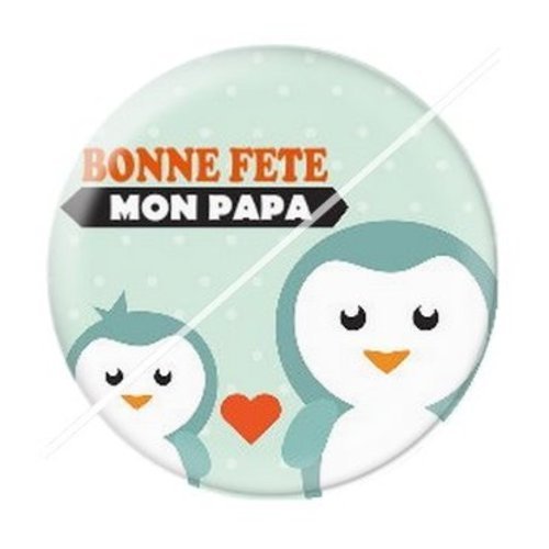 Cabochon résine à coller 25 mm  papa pa7