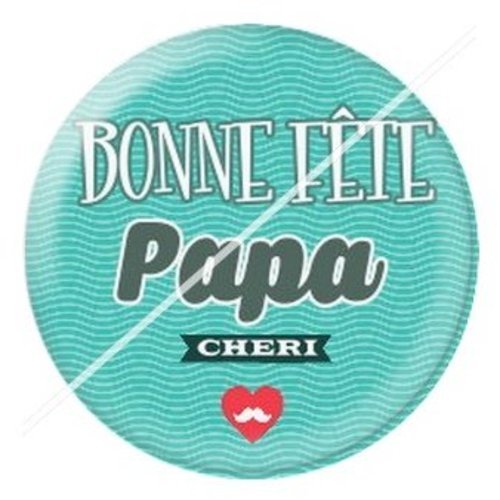 Cabochon résine à coller 25 mm  papa pa8