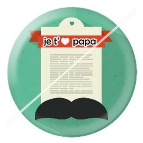 Cabochon résine à coller 25 mm  papa pa10