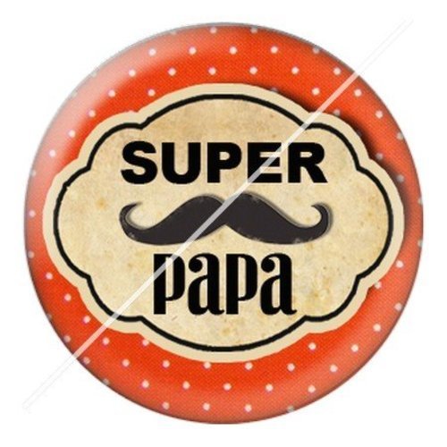 Cabochon résine à coller 25 mm  papa pa13