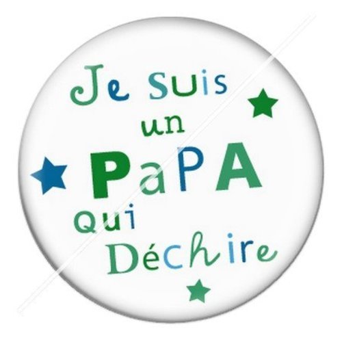 Cabochon résine à coller 25 mm  papa pa15