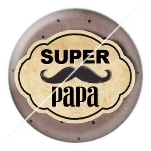 Cabochon résine à coller 25 mm  papa pb1