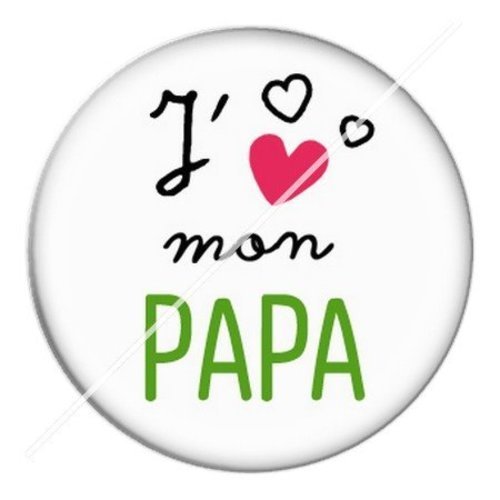 Cabochon résine à coller 25 mm  papa pb2