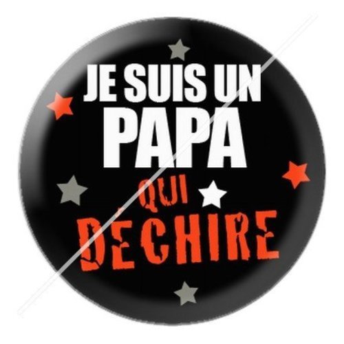 Cabochon résine à coller 25 mm  papa pb4