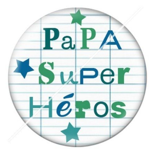 Cabochon résine à coller 25 mm  papa pb6