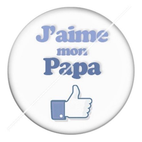 Cabochon résine à coller 25 mm  papa pb7