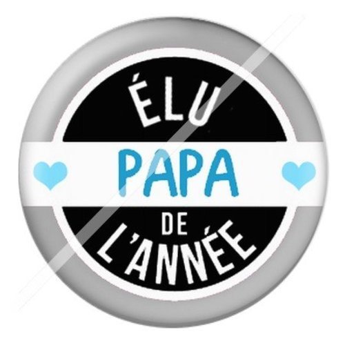 Cabochon résine à coller 25 mm  papa pap1