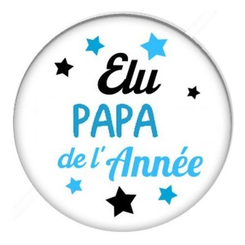 Cabochon résine à coller 25 mm  papa pap2