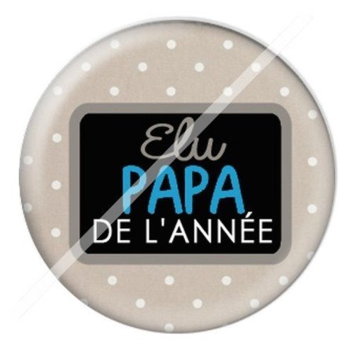 Cabochon résine à coller 25 mm  papa pap3