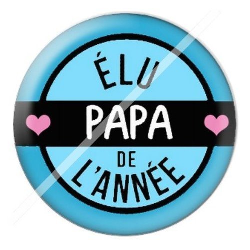 Cabochon résine à coller 25 mm  papa pap5