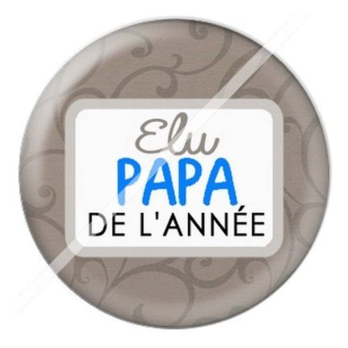 Cabochon résine à coller 25 mm  papa pap7