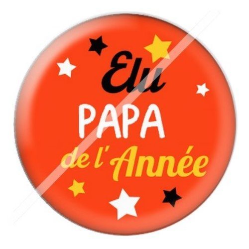 Cabochon résine à coller 25 mm  papa pap8