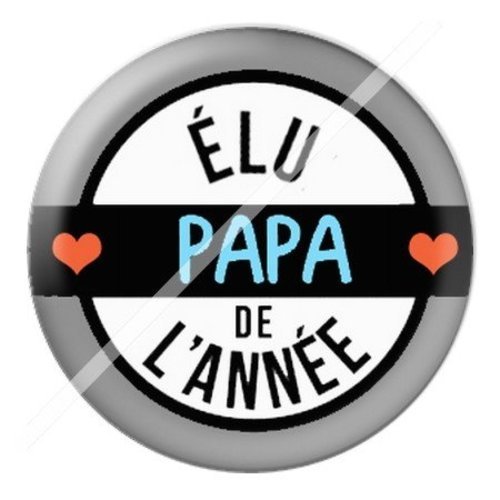 Cabochon résine à coller 25 mm  papa pap9