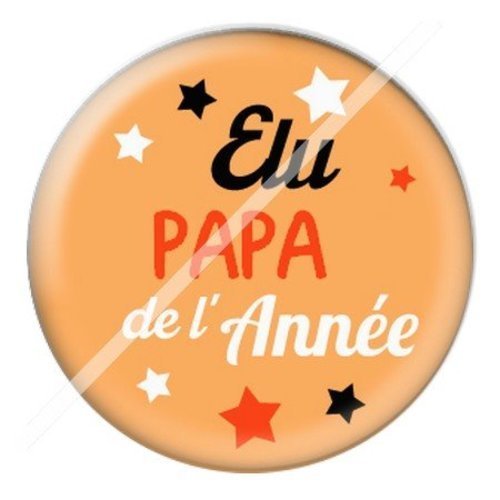 Cabochon résine à coller 25 mm  papa pap10