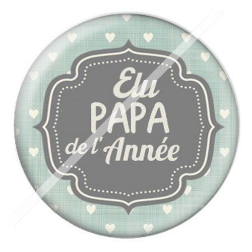 Cabochon résine à coller 25 mm  papa pap11